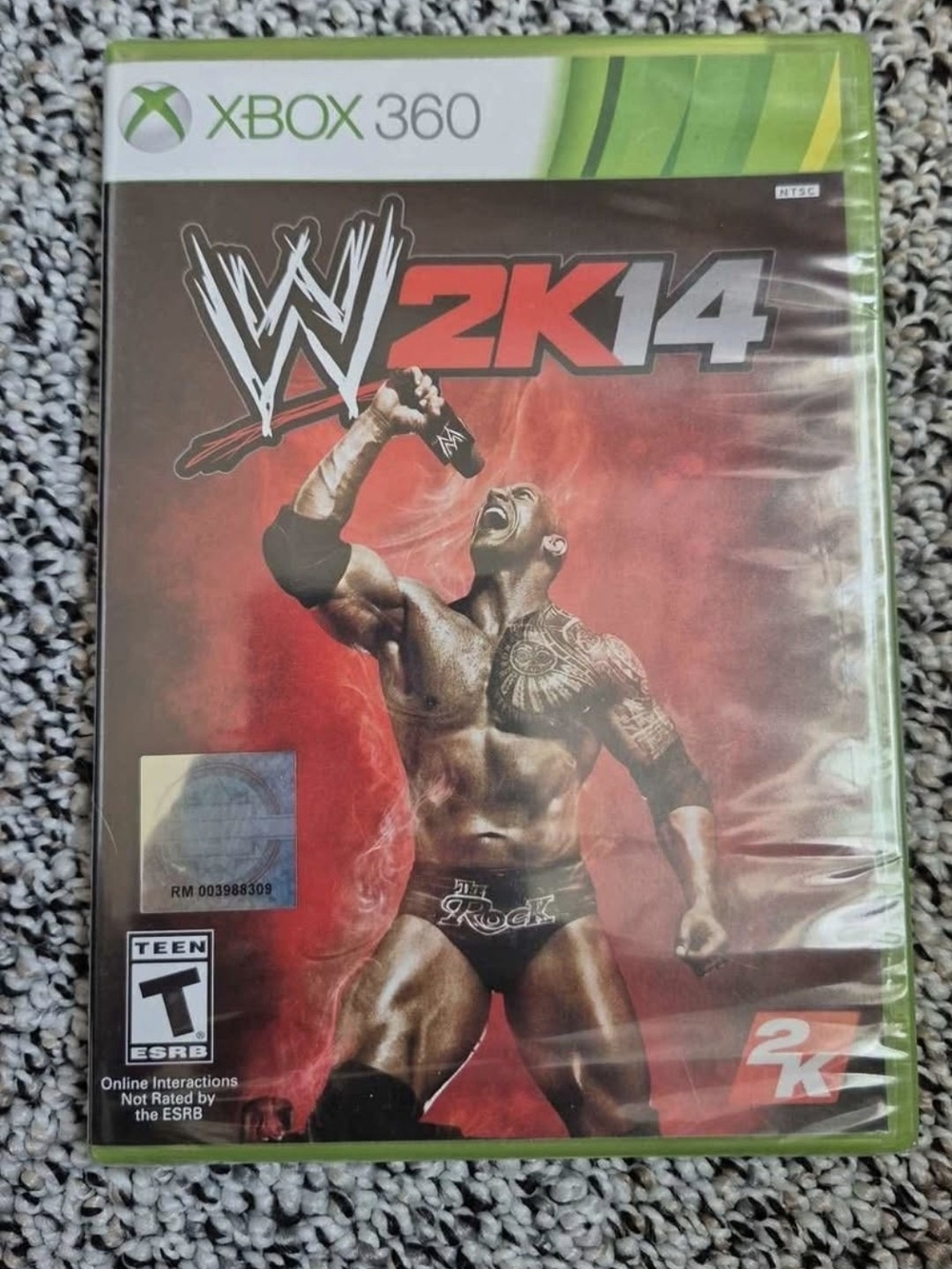 Xbox 360 WWE 2K14 Video Game - Red Cover, Green Case